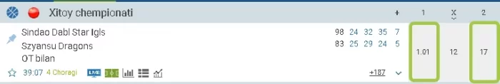 1xbet ordinar stavka