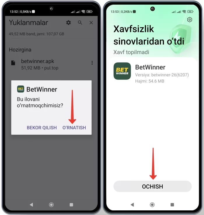 Betwinner apk skachat qilish Betwinner uzbekcha yuklab olish
